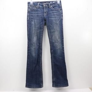 Miss Me Jeans Womens 28 Boot Cut Bling Blue Denim Pants JP5074